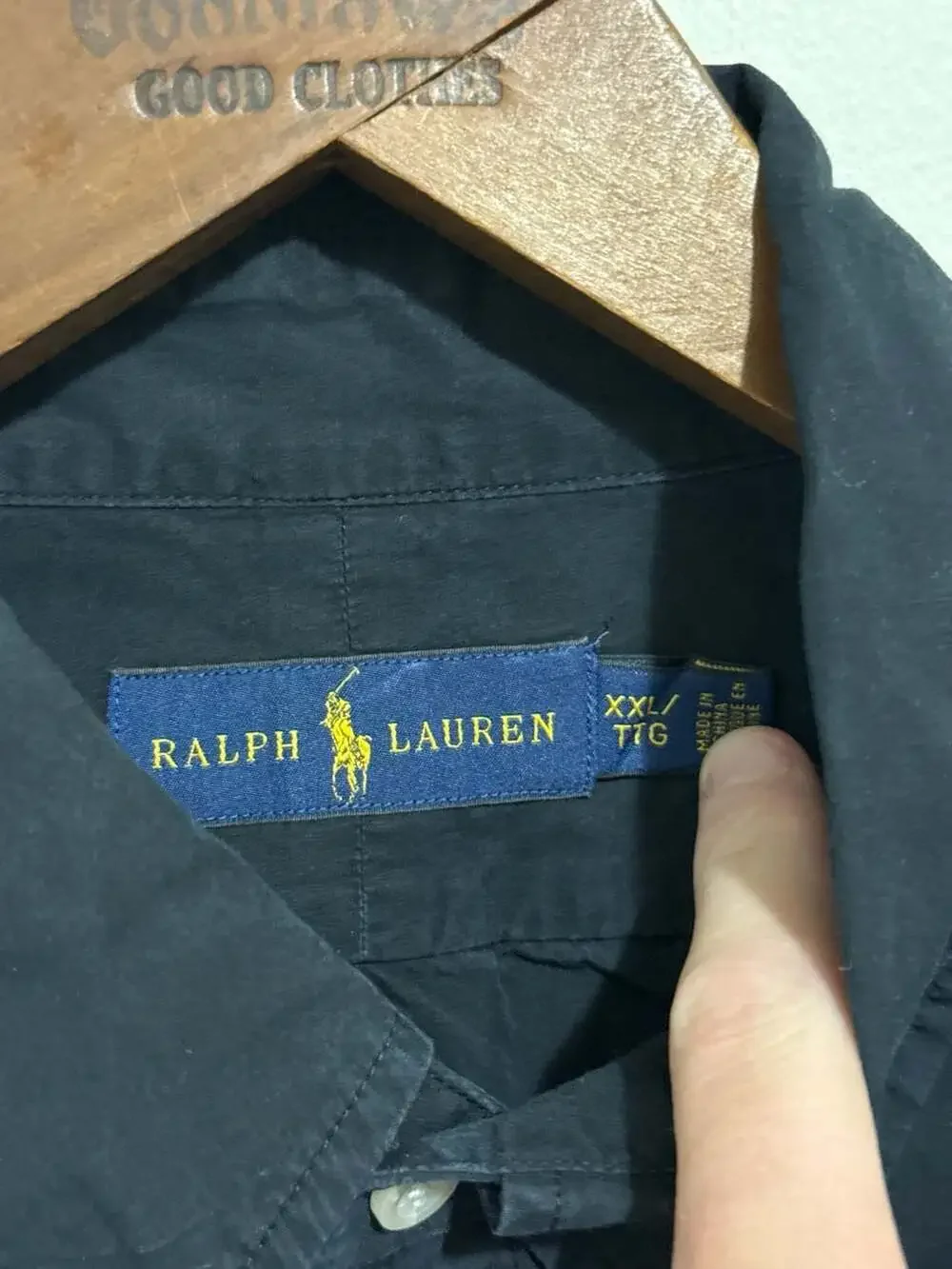 Ralph Lauren Black Cotton Big Pony Polo Shirt Size XXL